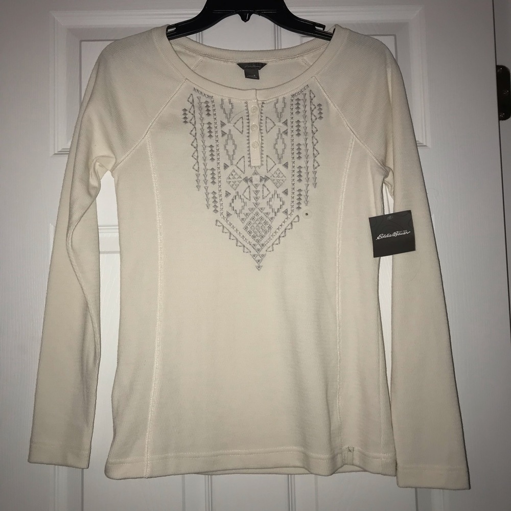 Eddie Bauer White long sleeve shirt